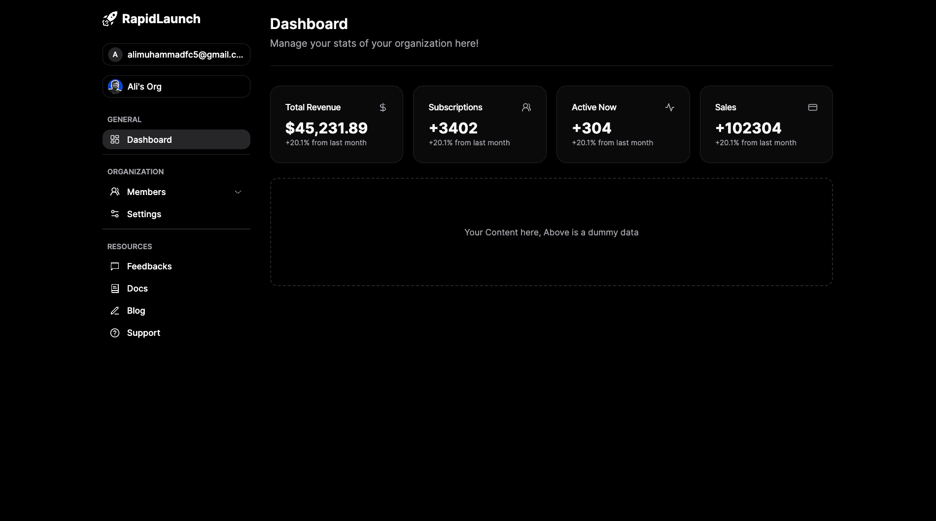 dashboard preview